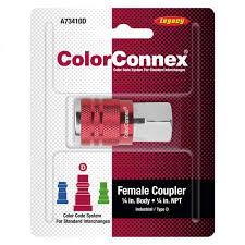 COUPLER 1/4" X 1/4" FNTP INDUST RED C20 CARDED