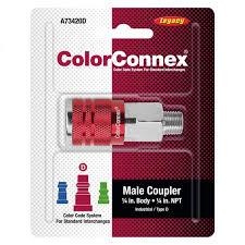 COUPLER 1/4" X 1/4" MNPT INDUST RED C21 CARDED