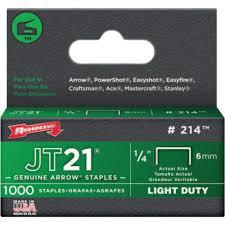 STAPLE 1/4" JT/T27 1M/PACK