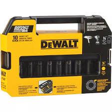 SOCKET SET DEEP IMPACT 10 PC 1/2" DRIVE