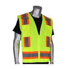 SAFTEY VEST SOLID 11-PKT CLS2 YELLOW MEDIUM
