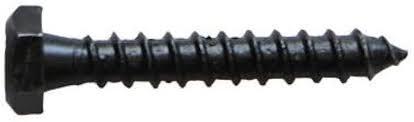 HEX SCREW 1/4" X 2" BLACK FINISH 18/PACK