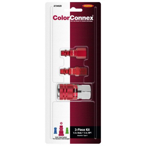 3 PC KIT 1/4" X 1/4" INDUST RED C20,CP20,CP21 CD