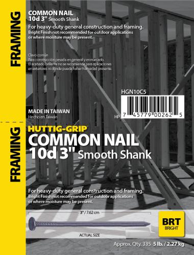 10D BRIGHT COMMON NAIL 5#