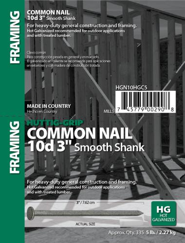 10D HDG COMMON NAIL 5#