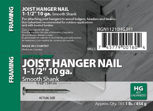 1-1/2 (10 GA) HDG JOIST HANGER NAILS 1#