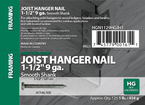 1-1/2 (9 GA) HDG JOIST HANGER NAILS 1#