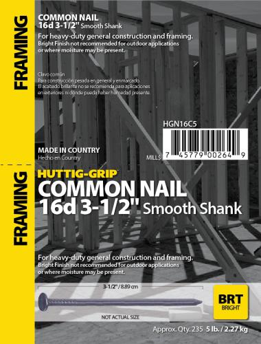 16D BRIGHT COMMON NAIL #5