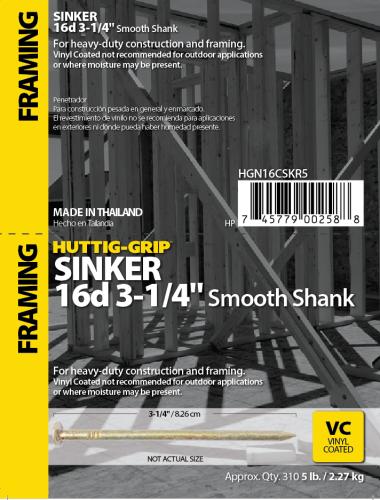 16D G.V. SINKER NAILS 5#