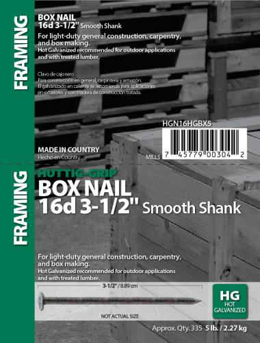 16D HDG BOX NAIL 5#