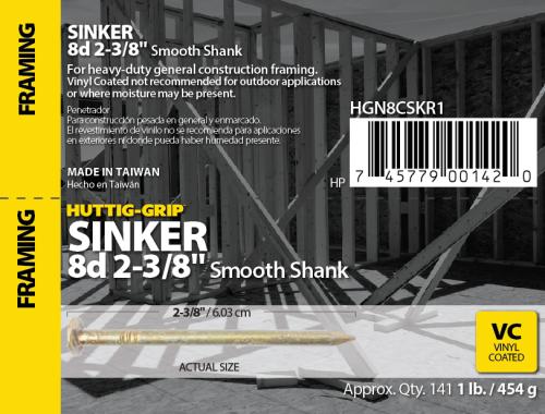 8D G.V. SINKER NAILS 1#