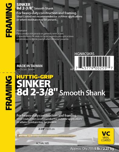 8D G.V. SINKER NAILS 5#