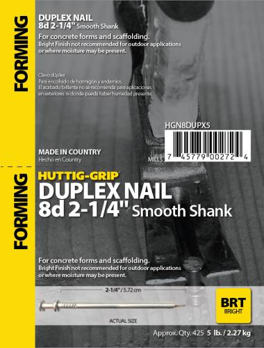 8D BRIGHT DUPLEX NAIL #5