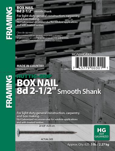 8D HDG BOX NAIL 5#
