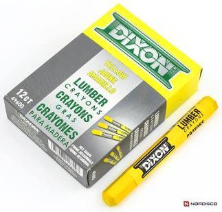 LUMBER CRAYON YELLOW 12/BOX