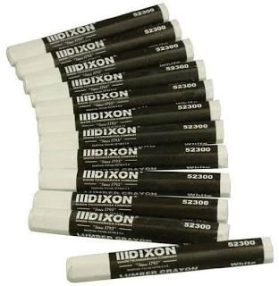 LUMBER CRAYON WHITE 12/BOX