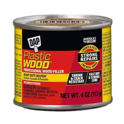 DAP PLASTIC WOOD SOLVENT BASED WOOD FILLER 4 OZ