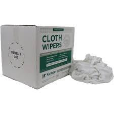 4LB BOX KNIT WIPING RAGS BLEACHED WHITE #41