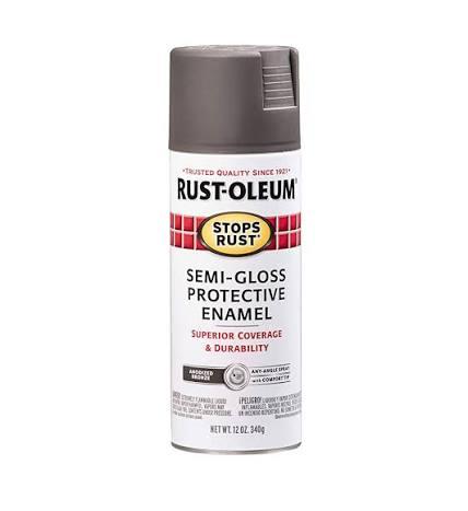 12 OZ SPRAY RUSTOLEUM SEMI-GLOSS PROTECTIVE ENAMEL ANODIZED BRONZE 7754