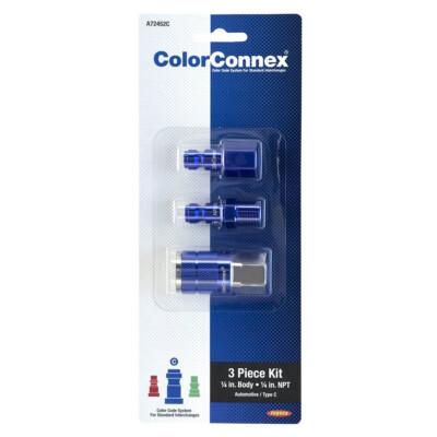 3 PC KIT 1/4" X 1/4" AUTO BLUE C1,CP1,CP2 CARDED