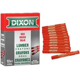 LUMBER CRAYON RED 12/BOX