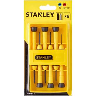 STANLEY TOOLS SCREWDRIVER SET 6-PIECE PRECISION SWIVEL HEAD