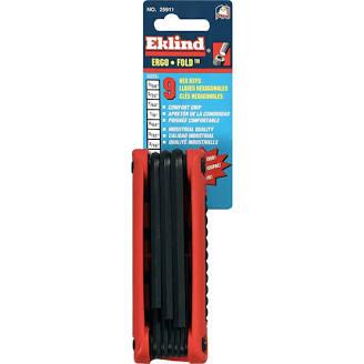 HEX KEY SET 9 PC INCH ERGO FOLD 5/64" - 1/4"