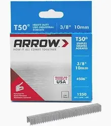STAPLE 3/8" T50 1250 PER PACK 4PK/BOX