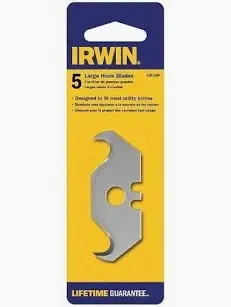 UTILITY BLADE HOOK TYPE CARBON STEEL 5/PACK