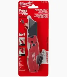 MILWAUKEE UTILITY KNIFE FOLDING FASTBACK W/STORAGE 48-22-1502