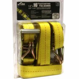 TIE DOWN RATCHET 1.5" X 16" 1,666 LBS WLL 2/PK