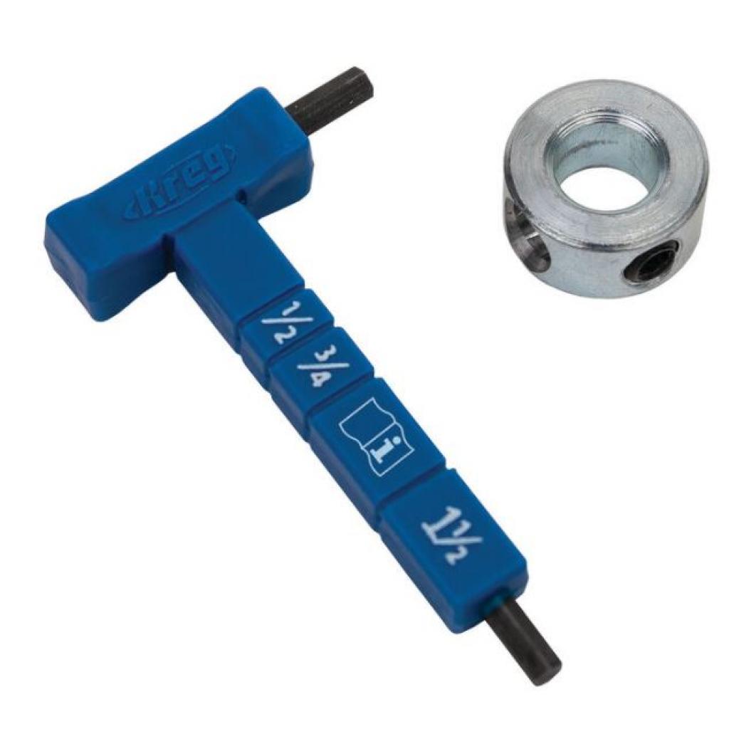 Kreg Easy-Set Stop Collar & Material Thickness Gauge/Hex Wrench Kit