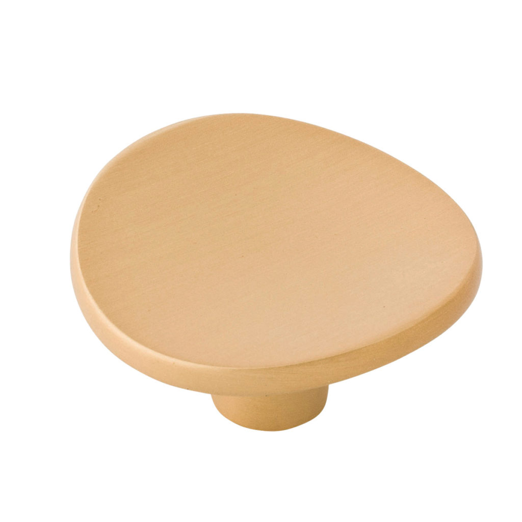 Knob 1-3/4" Dia. Vale Brushed Golden Brass
