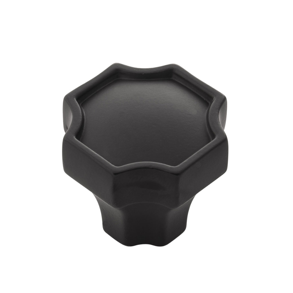 Knob 1-1/4" X 1-1/4" Monarch Matte Black