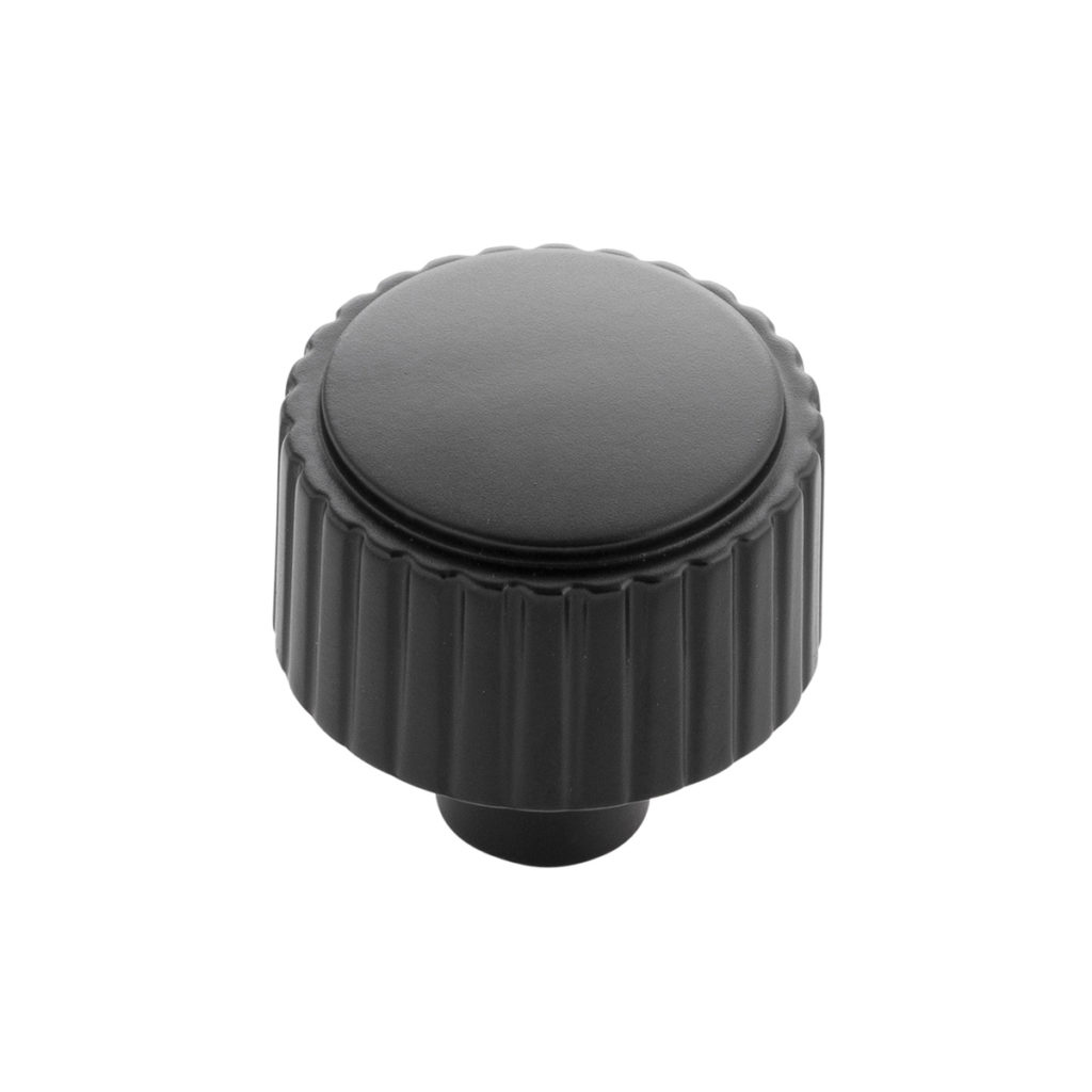 Knob 1-1/4" Dia. Sinclaire Matte Black