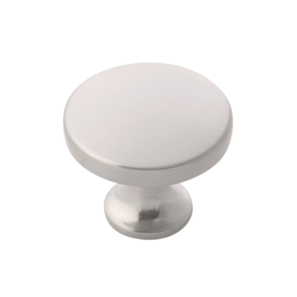 Knob 1-3/8" Dia. Forge Satin Nickel