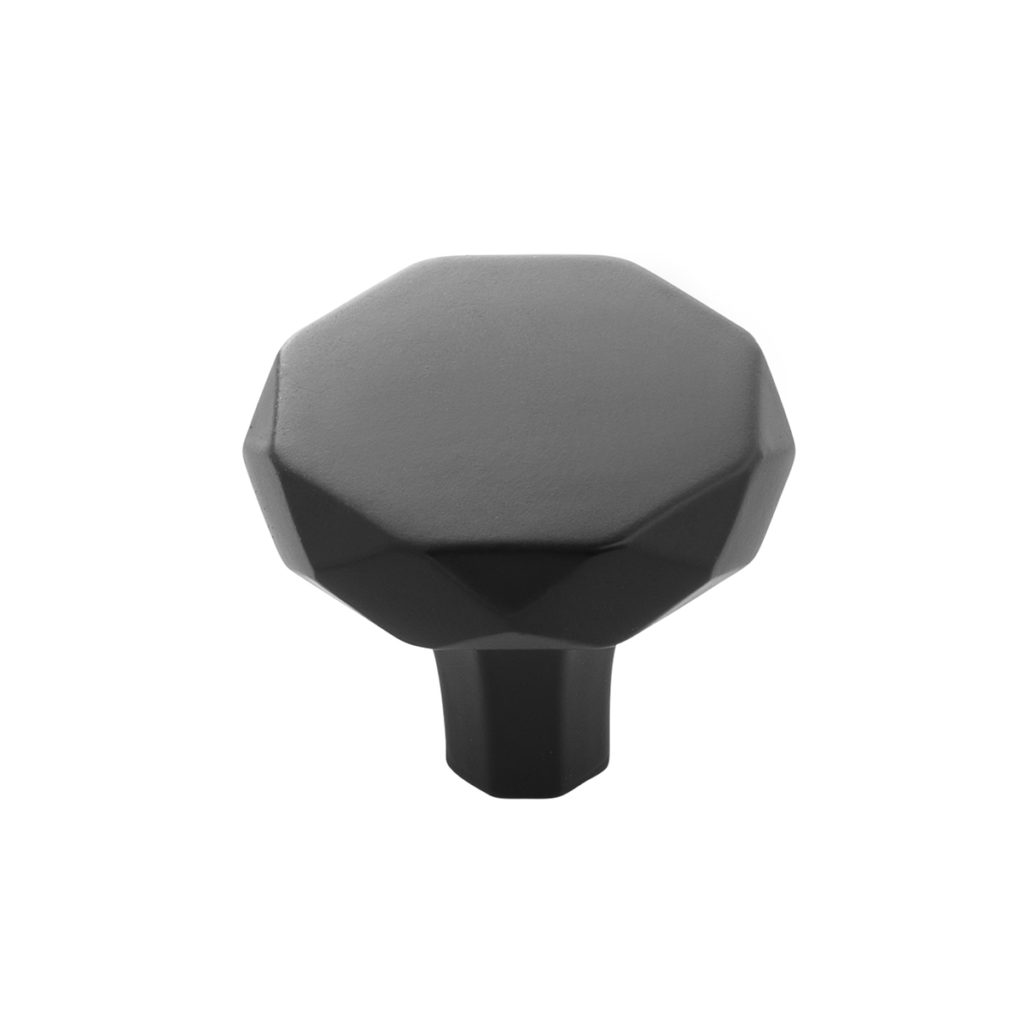 Knob 1-1/4" Dia. Karat Matte Black