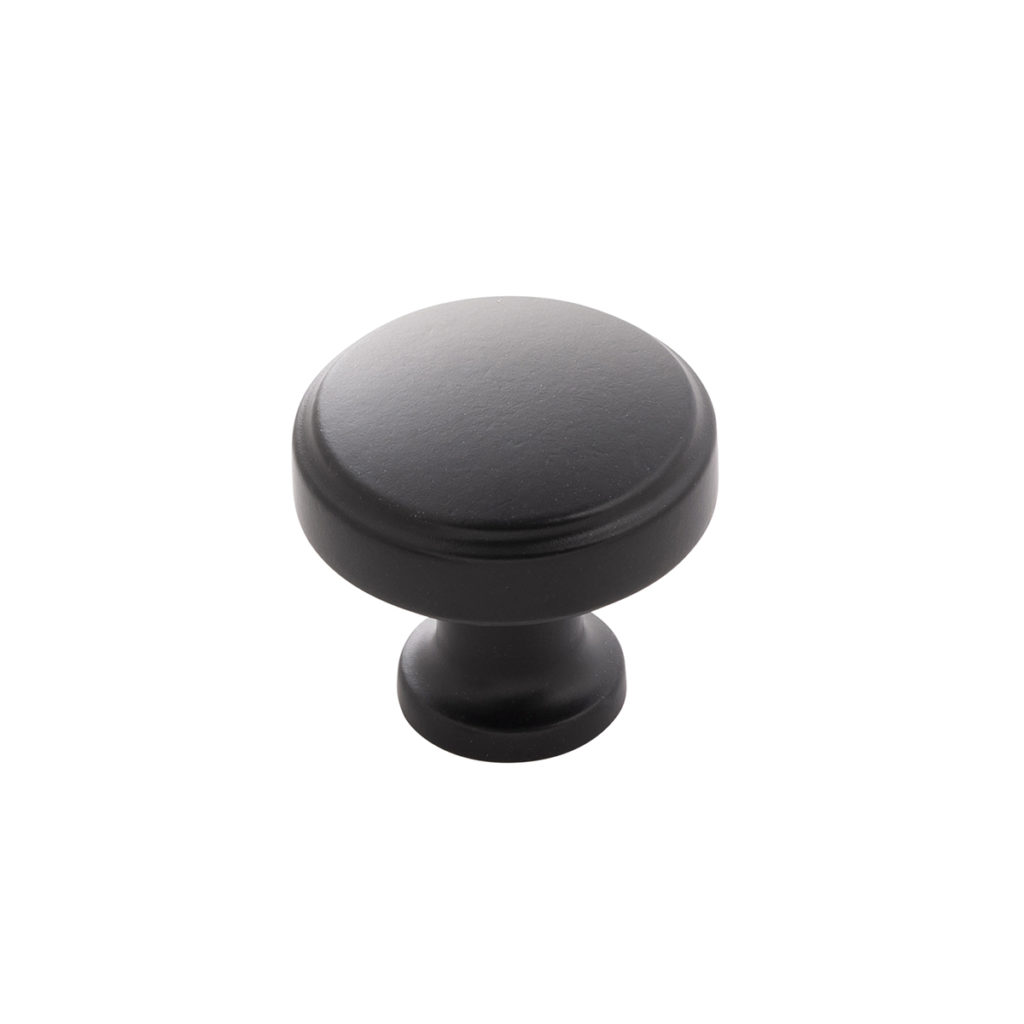 Knob 1-1/4" Dia. Piper Matte Black