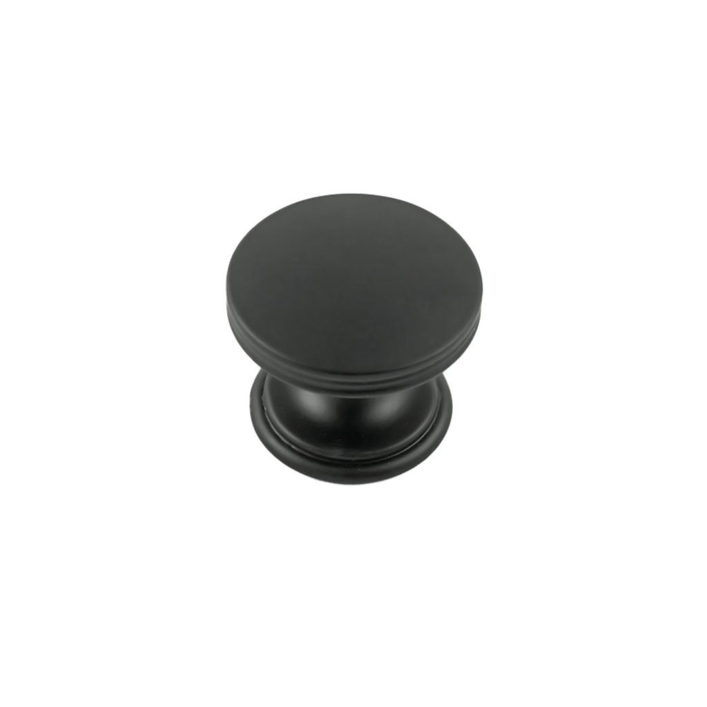 Knob 1-3/8" Dia. American Diner Matte Black
