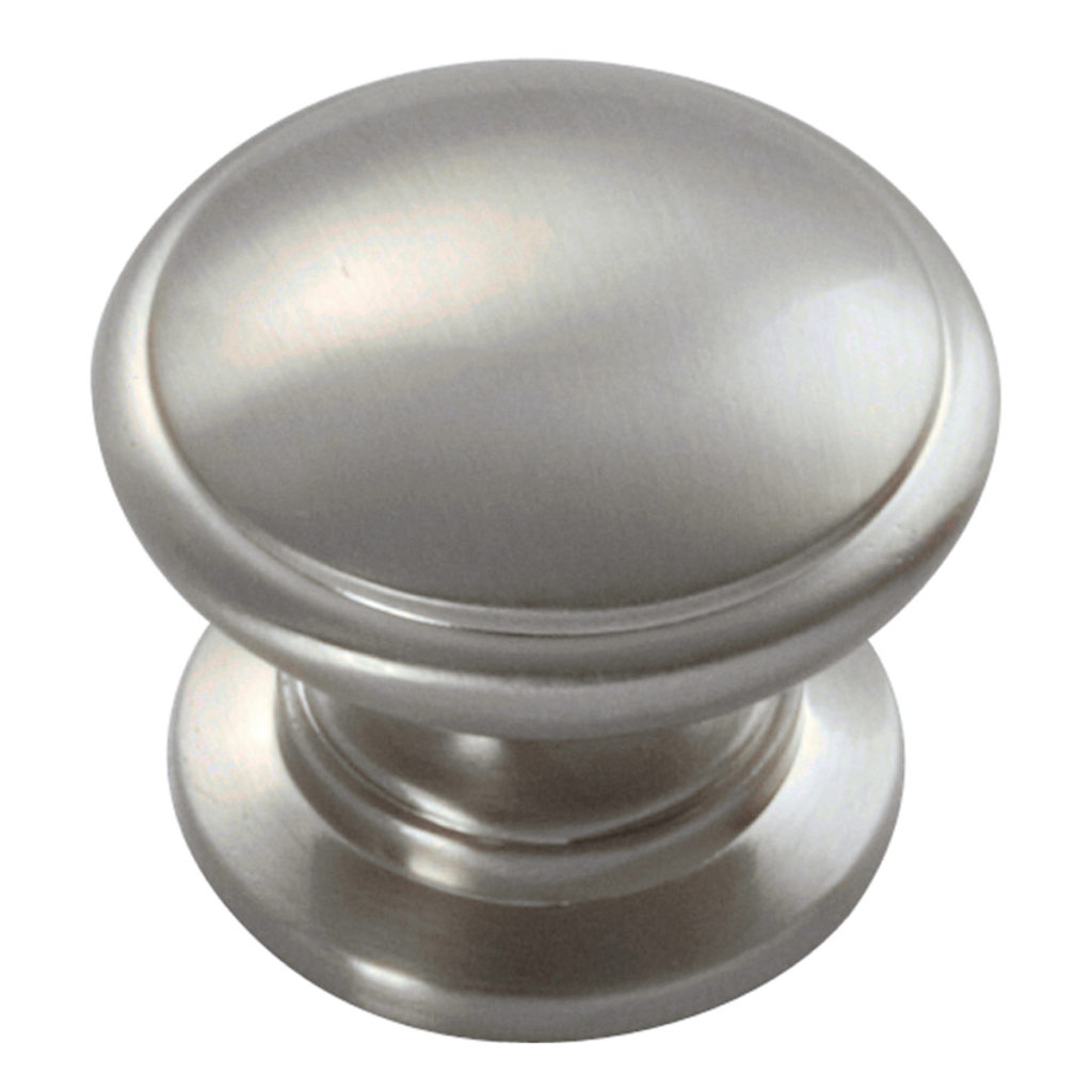Knob 1-1/4" Dia. Williamsburg Satin Nickel