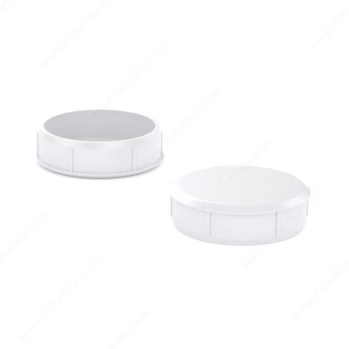 Richelieu Plastic Hinge Hole Plug, Model 32021030, White