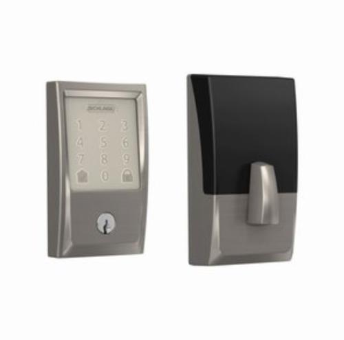 Schlage Century Encode Smart Wifi Deadbolt, Satin Nickel, Model # BE489WB-CEN-619