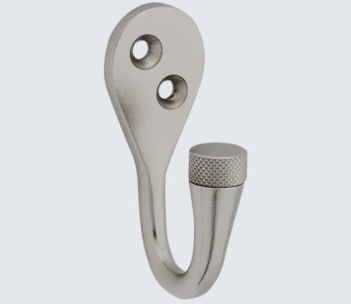 National Hardware Powell Knurled Hook 2-5/8", Satin Nickel, Stand Up, Model # N337-910