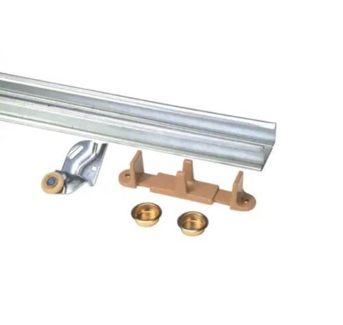 Knape & Vogt R-BYP-50-2D6 BYPASSING SLIDING DOOR TRACK, 6', Silver
