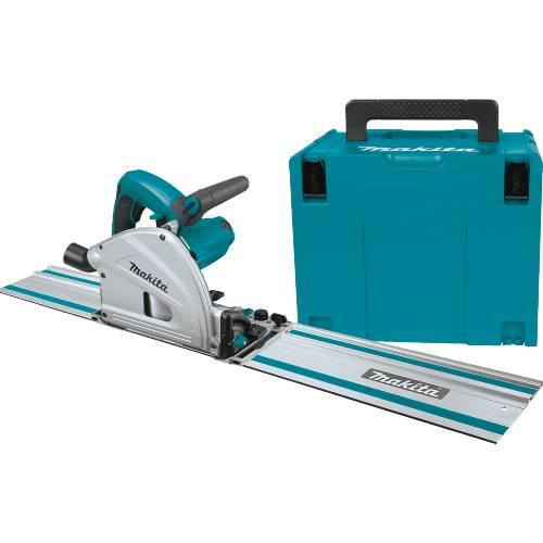 Makita 6?1/2" Plunge Circular Saw Kit, with Stackable Tool case and 55" Guide Rail, Model # SP6000J1