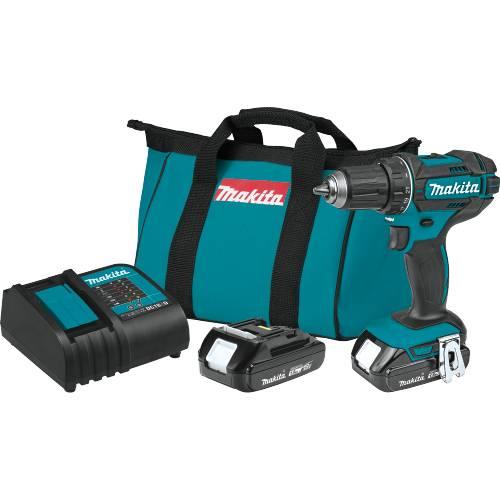Makita 18V LXT Lithium?Ion Compact Cordless 1/2" Driver?Drill Kit (1.5Ah), Model # XFD10SY