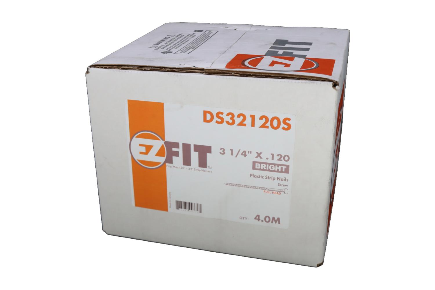 EZ FIT DS32120S 3-1/4X120 STRIP 21DG NAIL BRT SCREW DP 4M