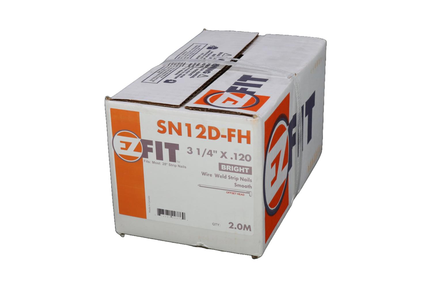 EZ FIT SN12D-FH BW32120 3-1/4x120 2M 28DG WW STRIP NAIL BRT SM 60664
