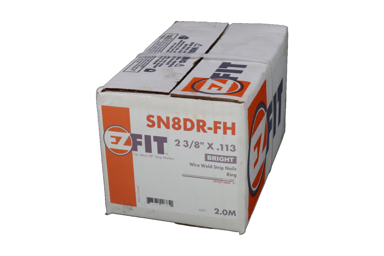 EZ FIT SN8DR-FH BW23113R 2-3/8x113 2M 28DG WW STRIP NAIL BRT RING