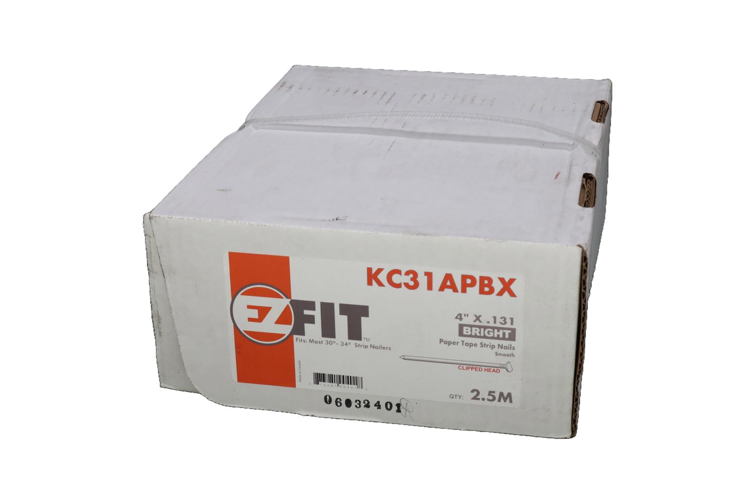 EZ FIT KC31APBX PT40131-CH 4X131 2.5M 34DG PAPER TAPE NAIL BRT SM CLIPPED HEAD